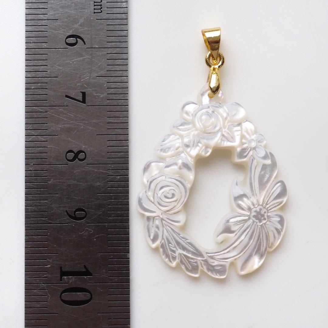 【くろべぇ】天然アバロンシェルのデザインフリーサイズリング