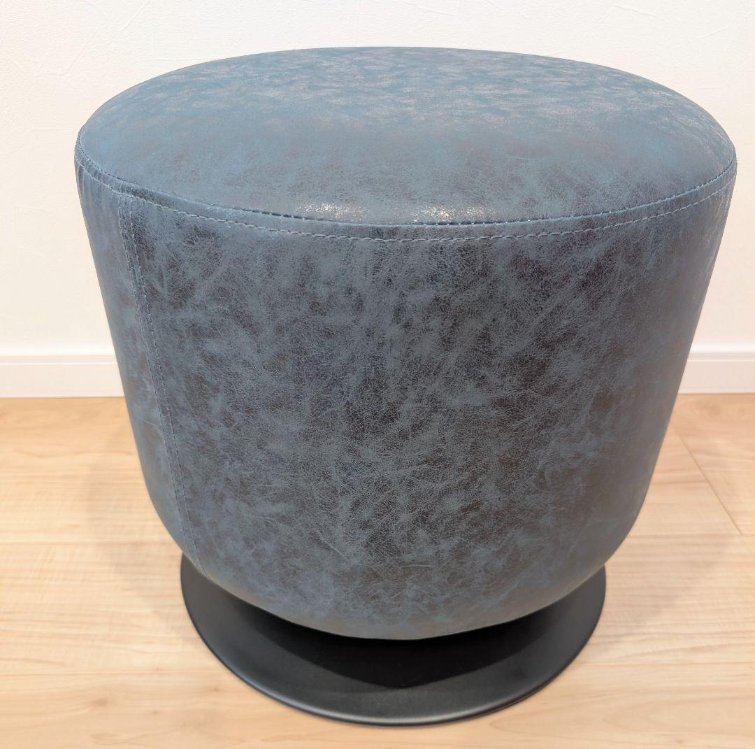 東谷 ローテ 回転スツール チェア 人気 PC-505 ネイビー オットマン