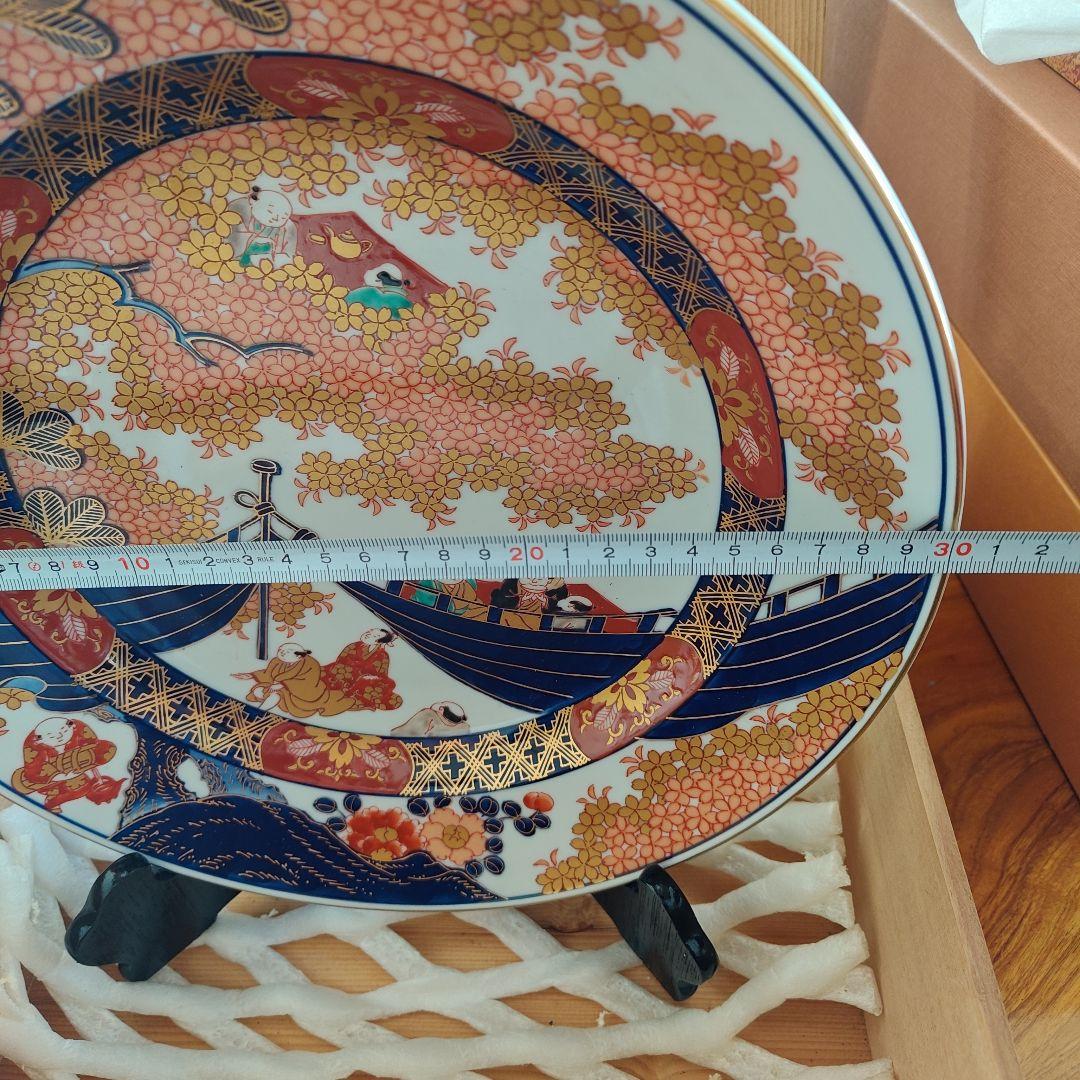 古伊万里写兜鉢　松右衛門作　大皿1枚、皿5枚のセット