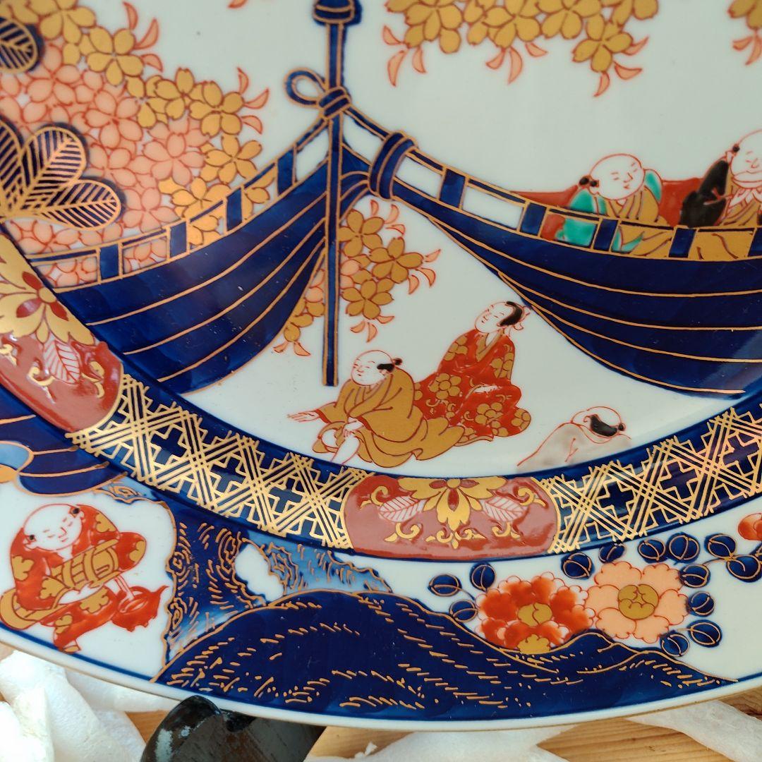 古伊万里写兜鉢　松右衛門作　大皿1枚、皿5枚のセット