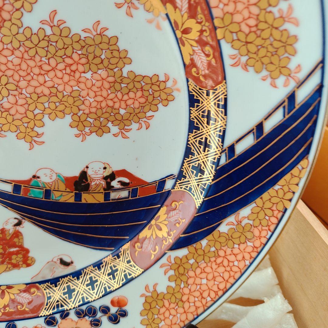 古伊万里写兜鉢　松右衛門作　大皿1枚、皿5枚のセット