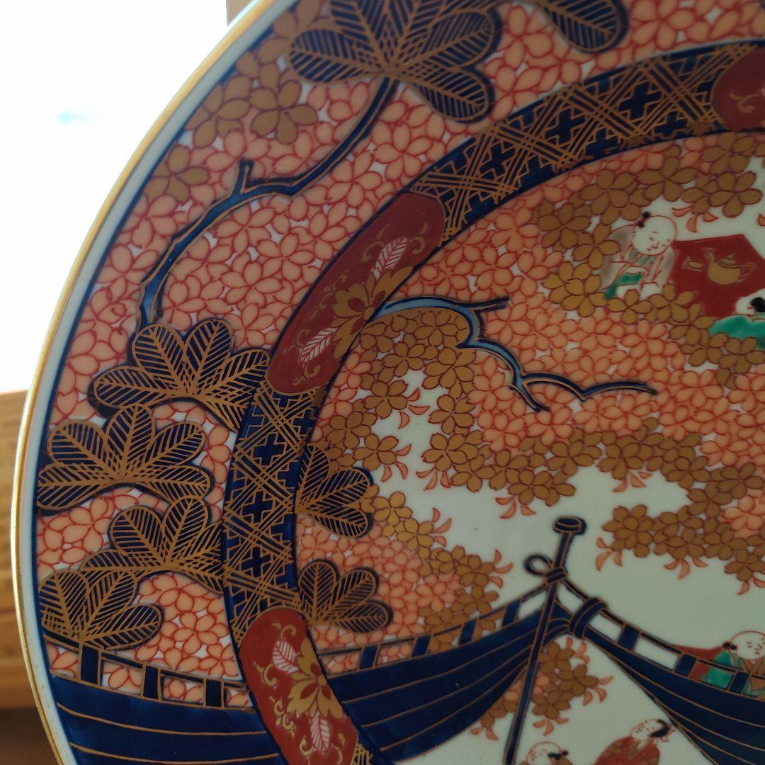 古伊万里写兜鉢　松右衛門作　大皿1枚、皿5枚のセット