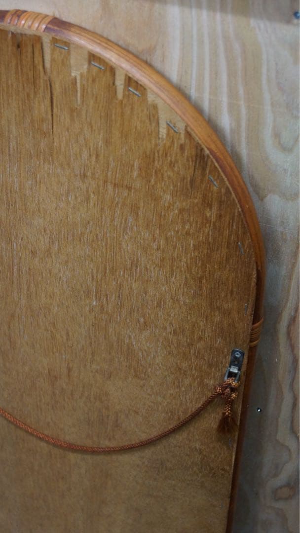 ラタン 姿見 スタンドミラー