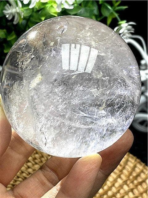 AAA級天然レインボー水晶丸玉B90B1/160B02B