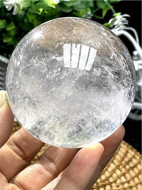 AAA級天然レインボー水晶丸玉B90B1/160B02B