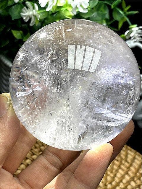 AAA級天然レインボー水晶丸玉B90B1/160B02B