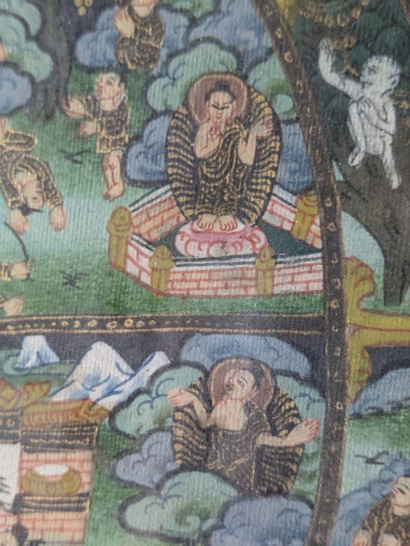 曼荼羅　六道輪廻図　骨董品　保存品