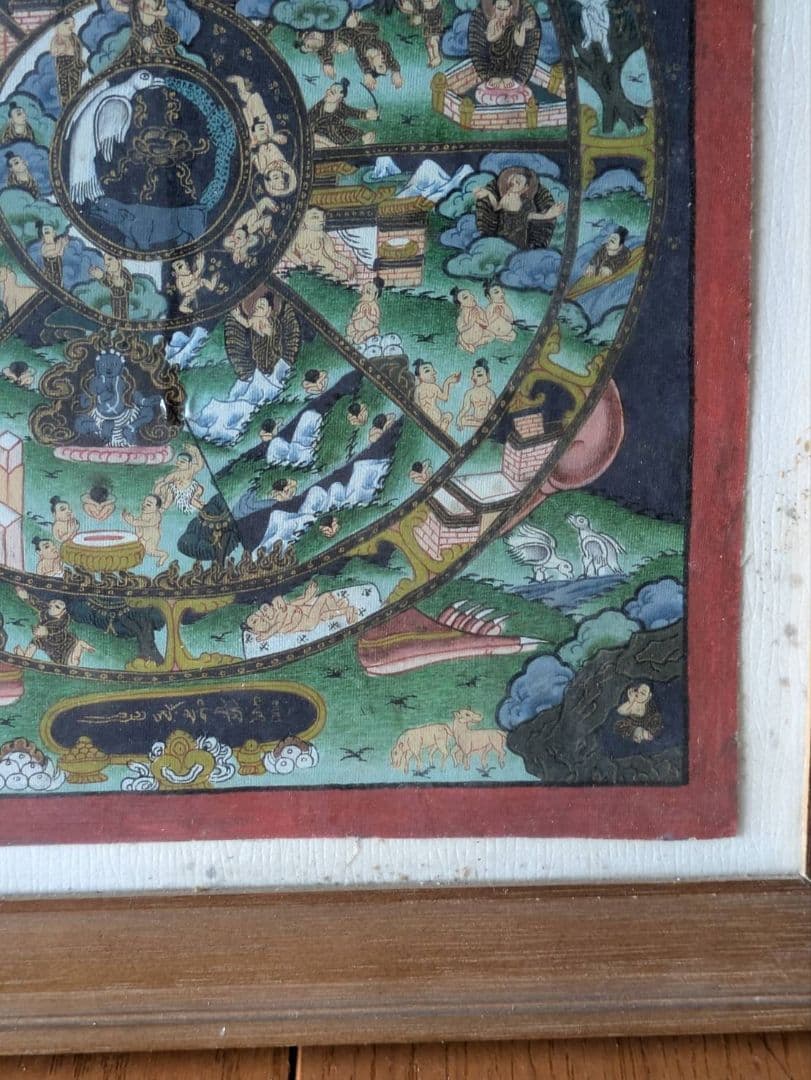 曼荼羅　六道輪廻図　骨董品　保存品