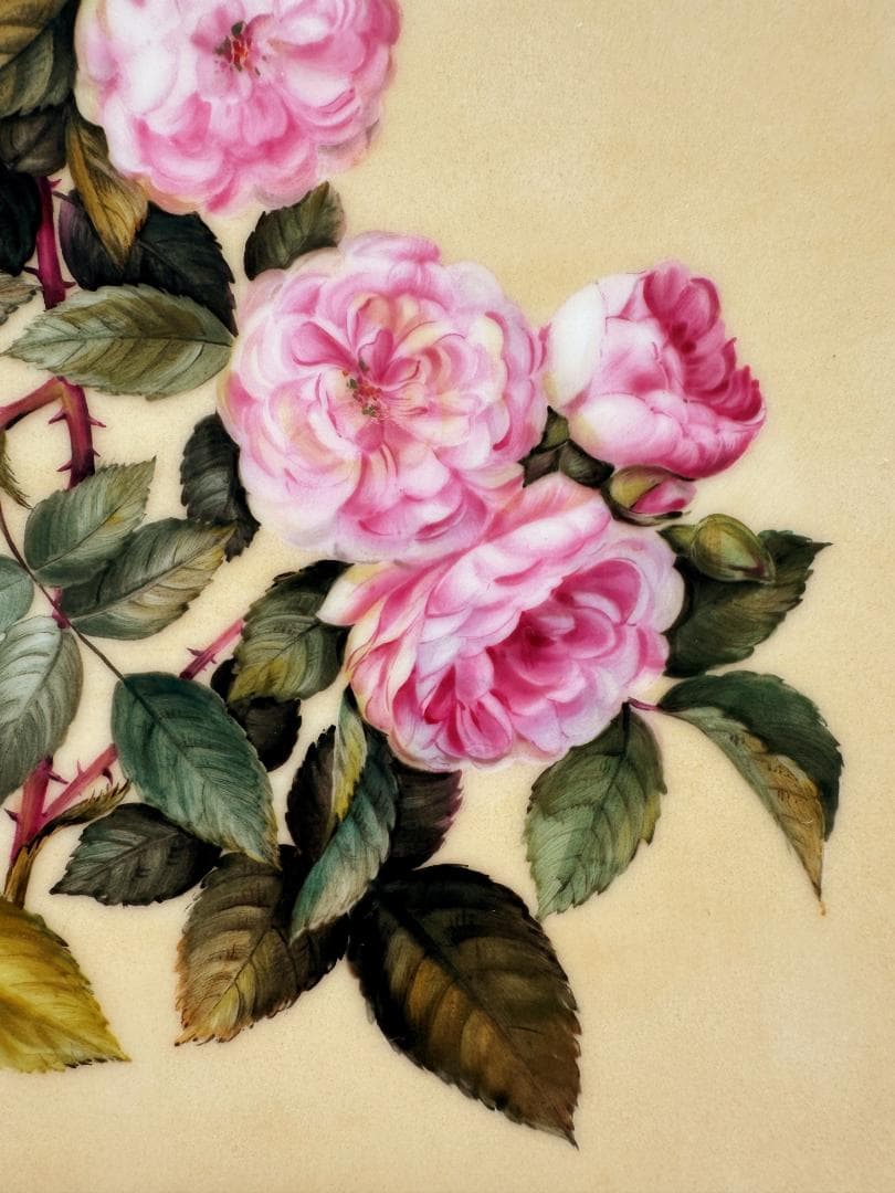 ヘレンド 牡丹の花 陶板画 マスターペインター作品