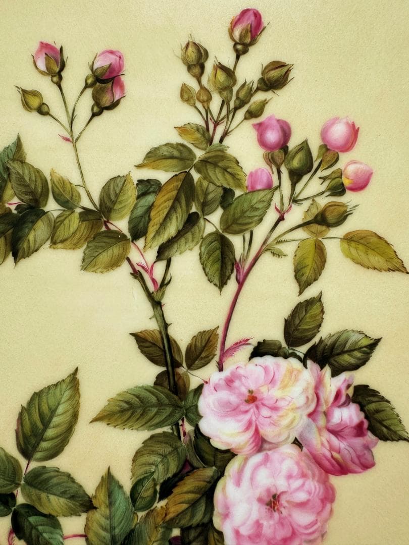 ヘレンド 牡丹の花 陶板画 マスターペインター作品