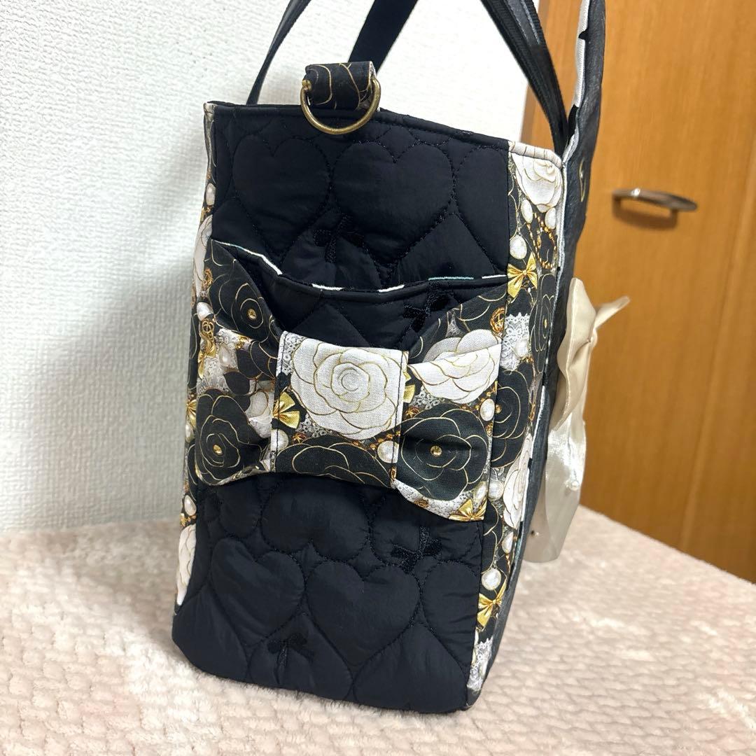 ゆ*ら様 コヤンイサムチョン　超Big黒猫ちゃん　サイドポケットトート