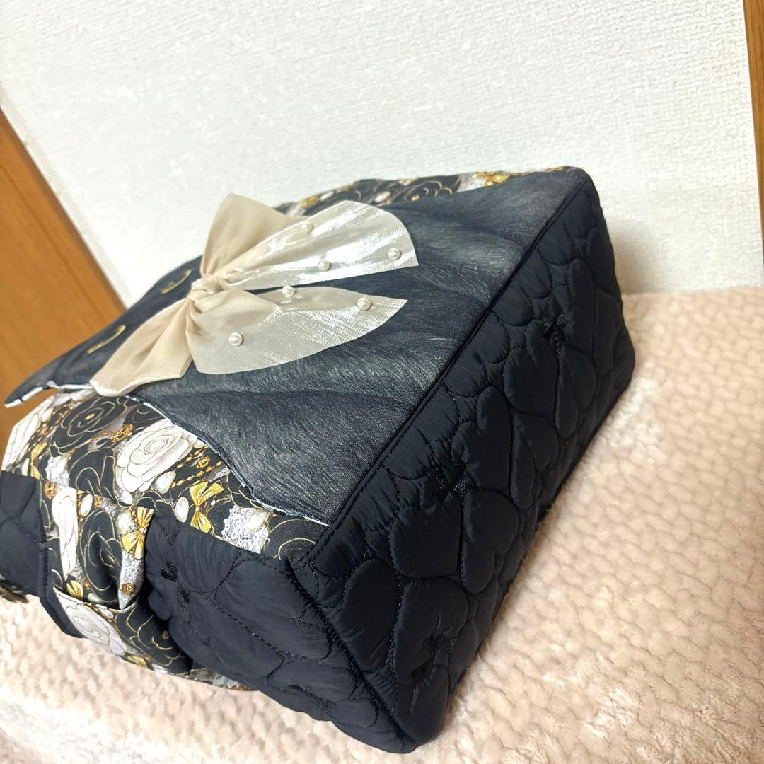 ゆ*ら様 コヤンイサムチョン　超Big黒猫ちゃん　サイドポケットトート