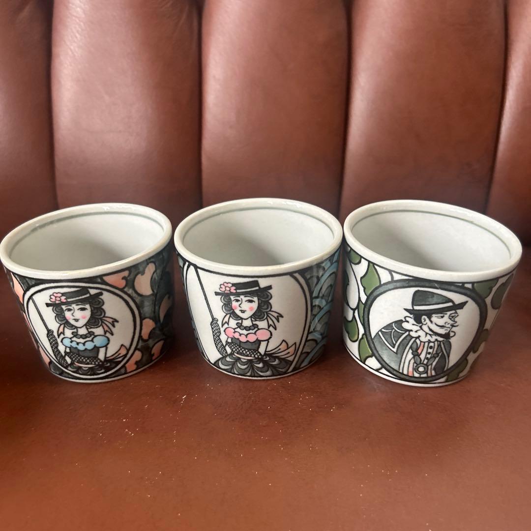 有田焼　円左エ門窯　南蛮人シリーズフリーカップ　５個セット