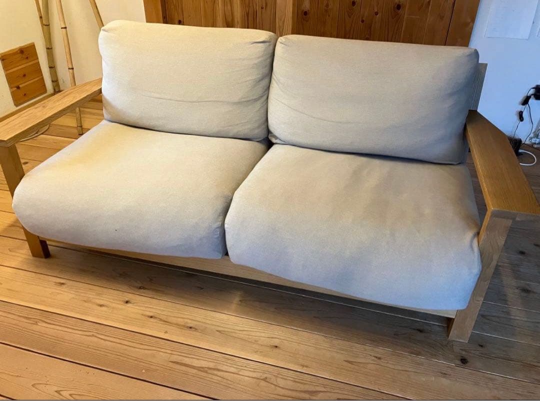 タイムセール！本日限定！無印良品／ソファ／フェザーポケットコイル／2.5シーター