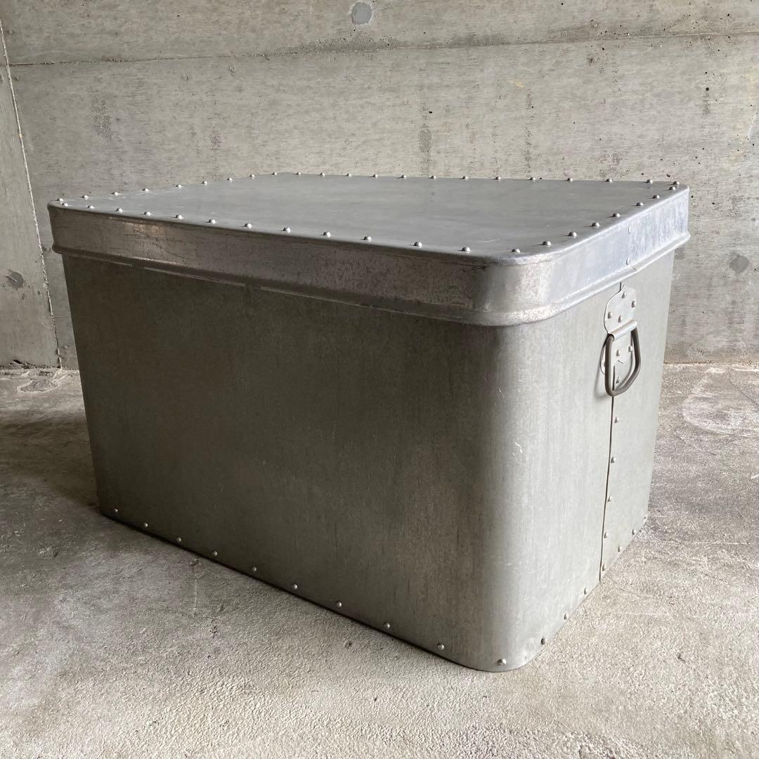 ケース ボックス 金属 アルミ 収納 リベット レトロ ヴィンテージ