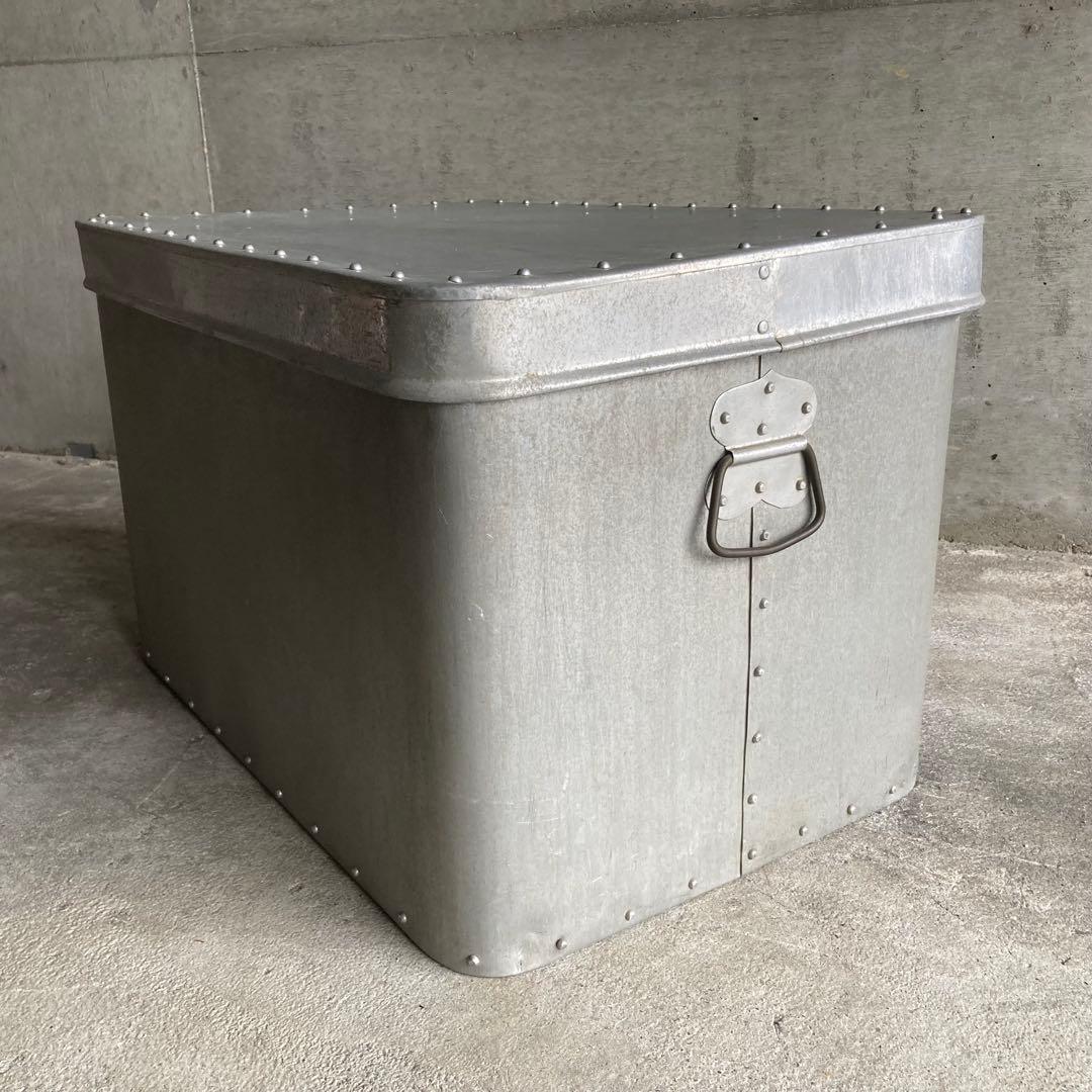 ケース ボックス 金属 アルミ 収納 リベット レトロ ヴィンテージ