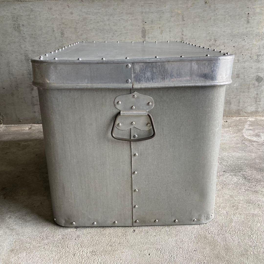 ケース ボックス 金属 アルミ 収納 リベット レトロ ヴィンテージ