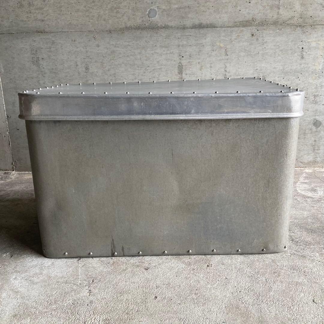 ケース ボックス 金属 アルミ 収納 リベット レトロ ヴィンテージ