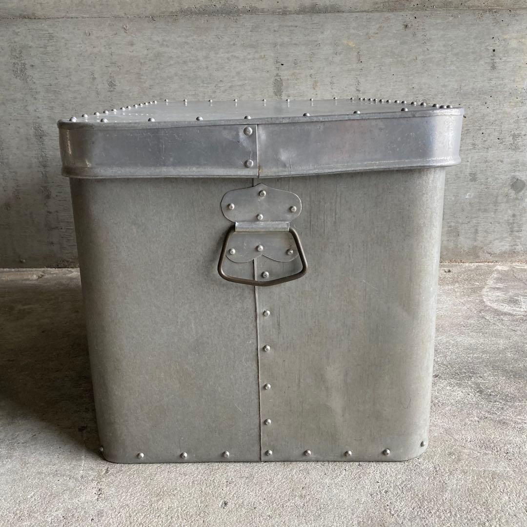 ケース ボックス 金属 アルミ 収納 リベット レトロ ヴィンテージ