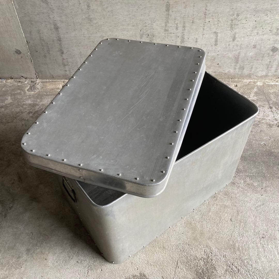 ケース ボックス 金属 アルミ 収納 リベット レトロ ヴィンテージ