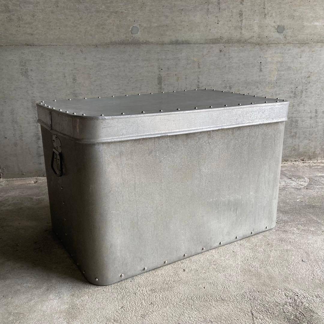 ケース ボックス 金属 アルミ 収納 リベット レトロ ヴィンテージ