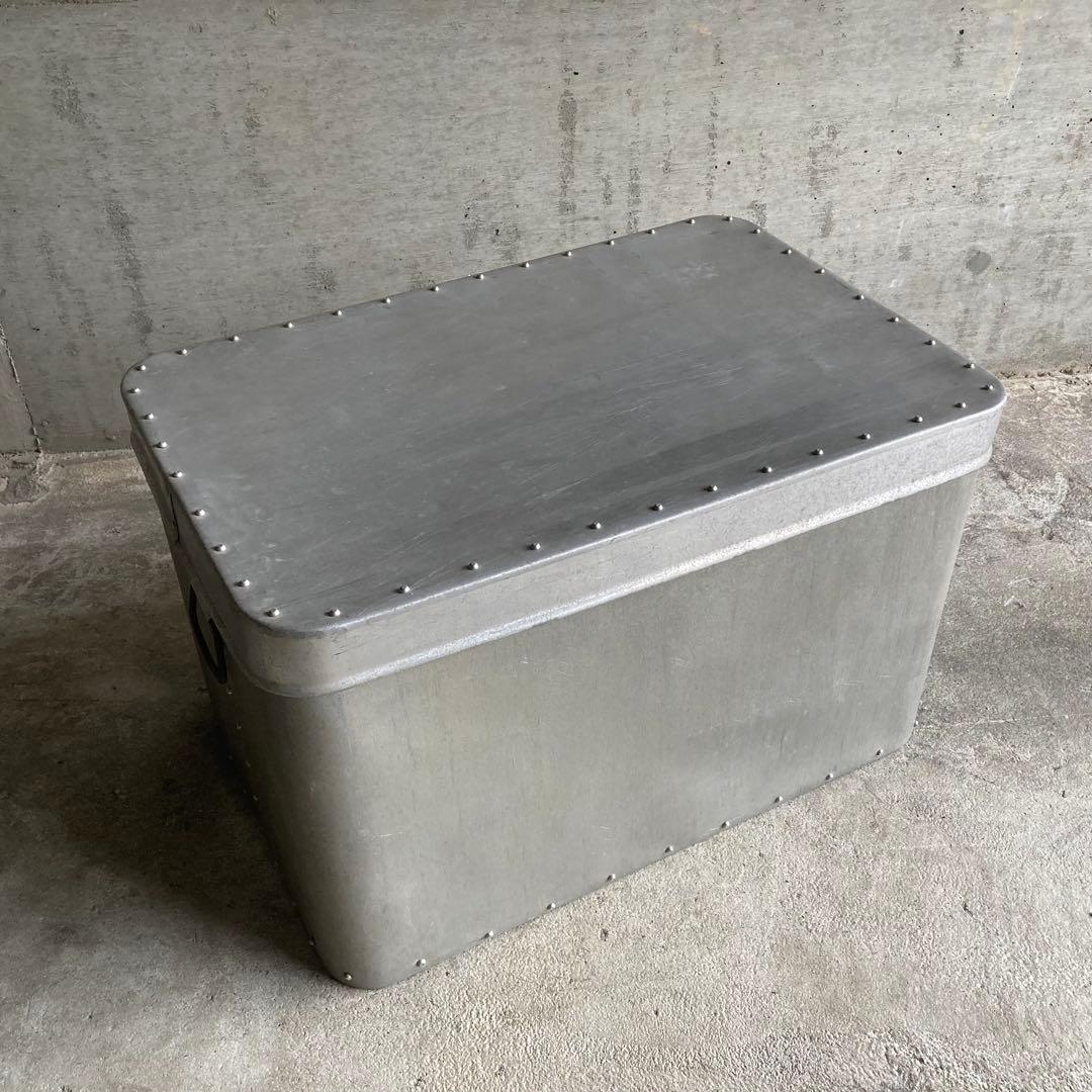 ケース ボックス 金属 アルミ 収納 リベット レトロ ヴィンテージ
