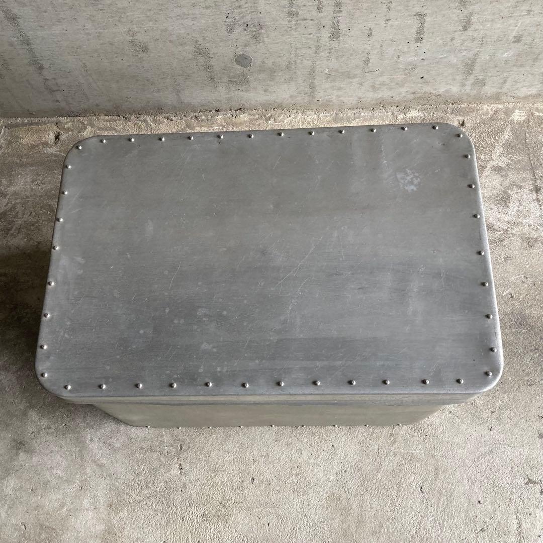 ケース ボックス 金属 アルミ 収納 リベット レトロ ヴィンテージ