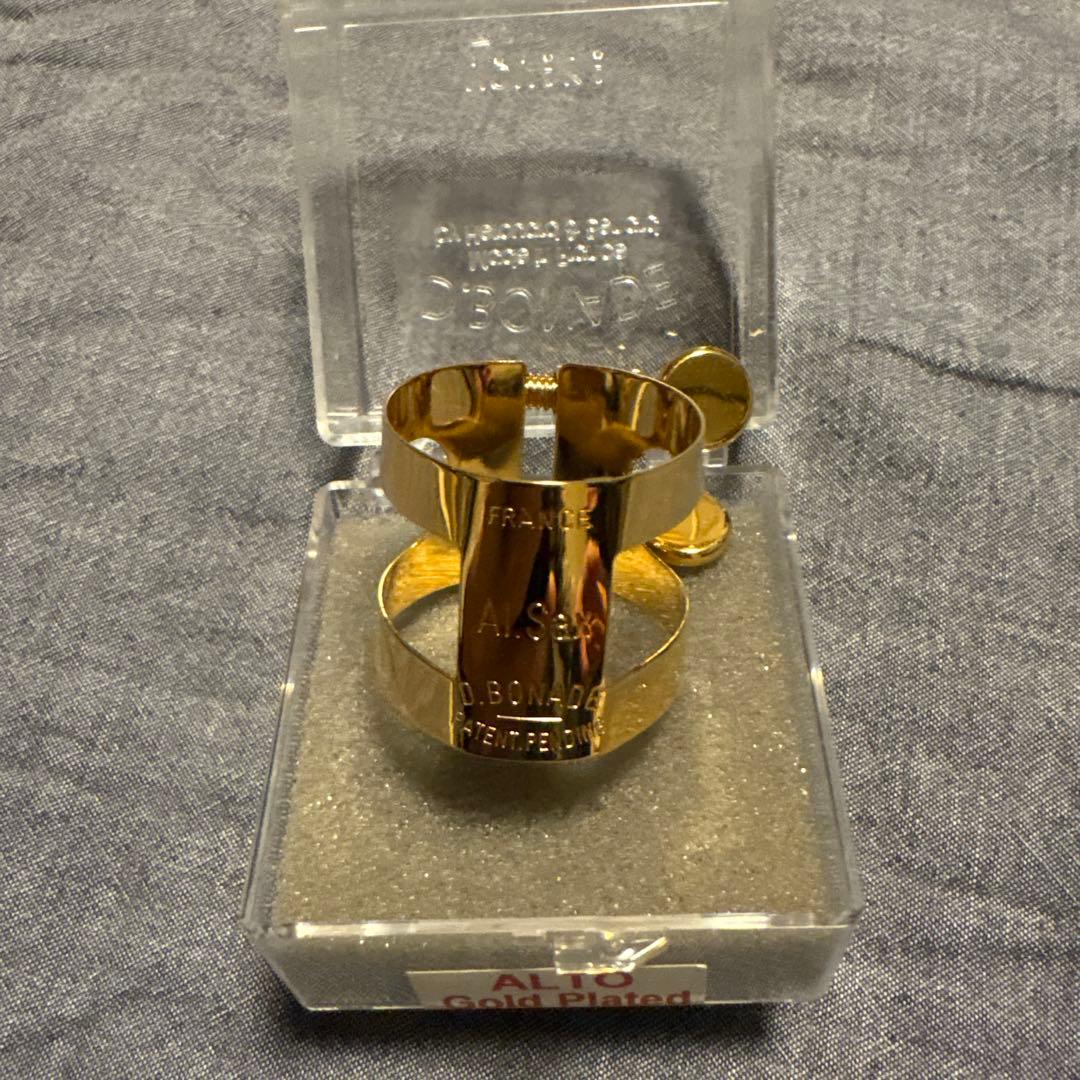 ボナード　アルトサクソフォン　ゴールドプレートリガチャー　美品