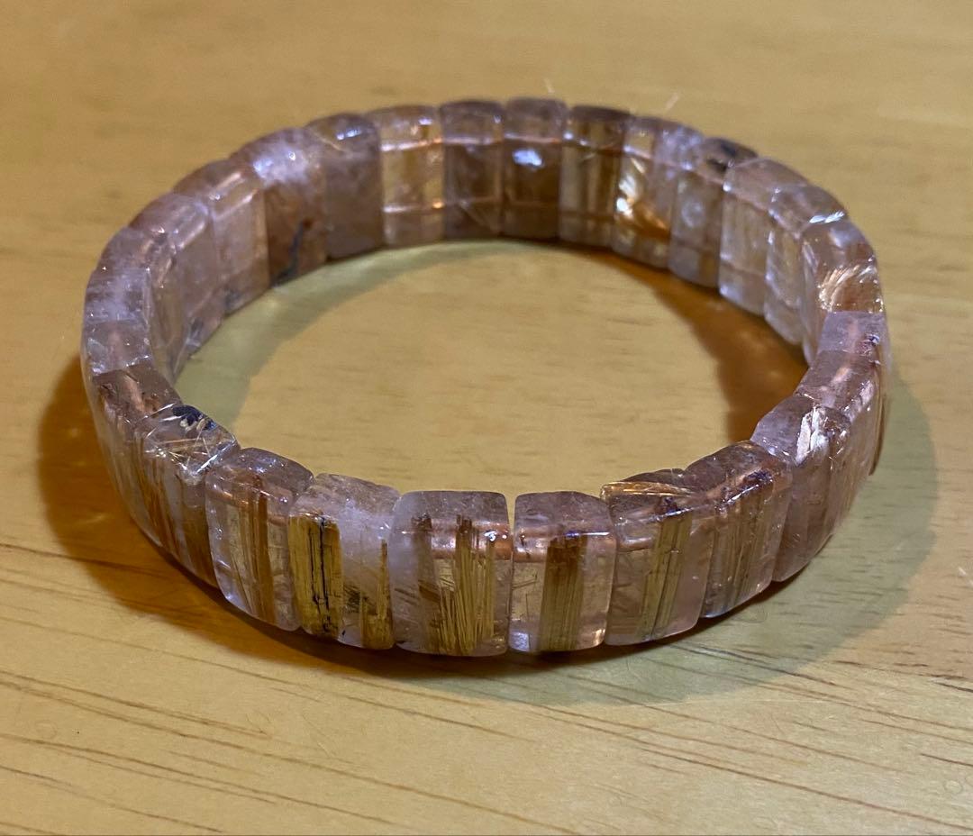 ルチルクォーツ　ブレスレット　バングル