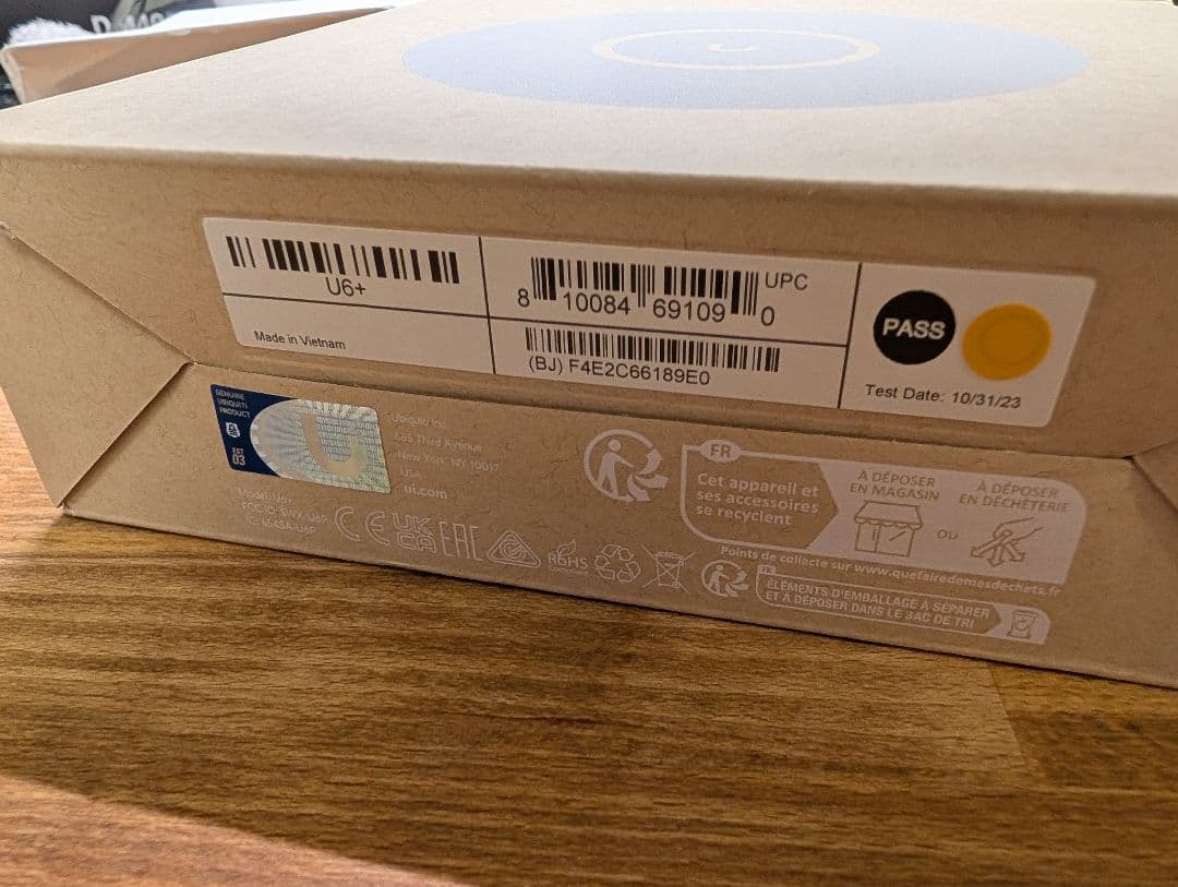 Ubiquiti Unifi U6+ PoEアダプタ付 アクセスポイント