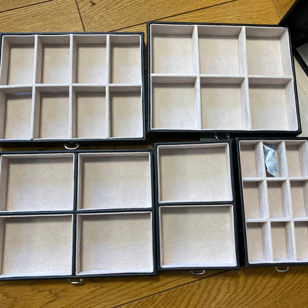 大容量　ブラック　黒　引き出し　ジュエリーボックス　アクセサリーケース　収納