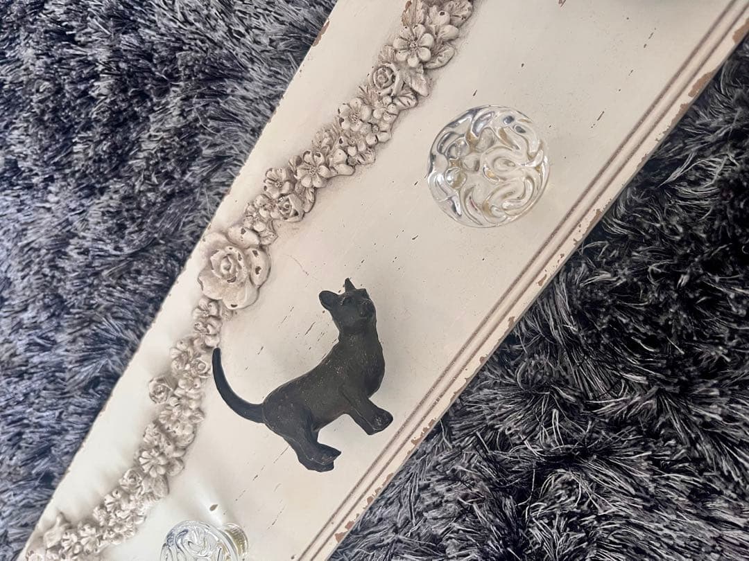 猫 ウォールフック 木製