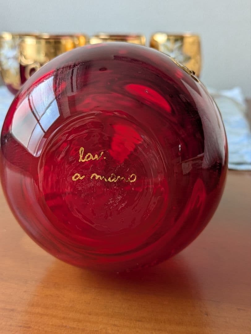 MURANO GLASS ベネチアングラス デキャンタ グラス6客