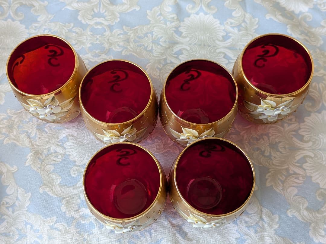 MURANO GLASS ベネチアングラス デキャンタ グラス6客