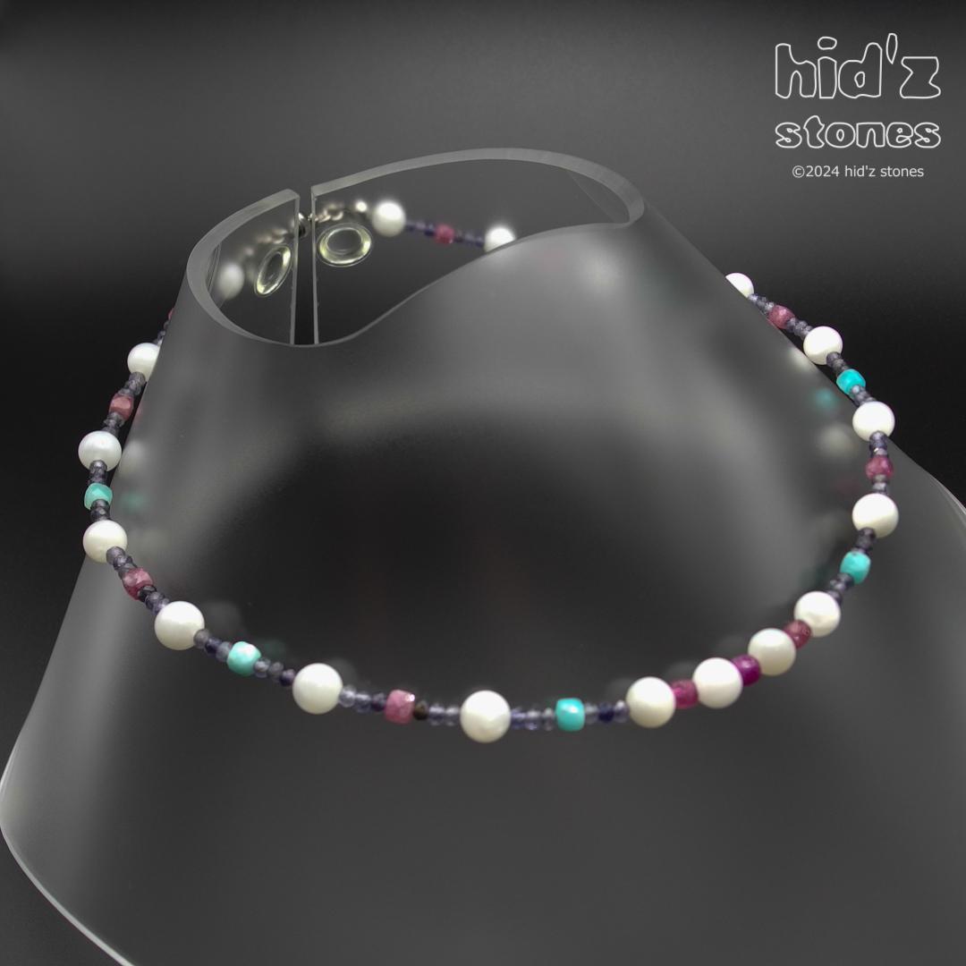 ◆一点もの天然石ネックレス:MSCm-010