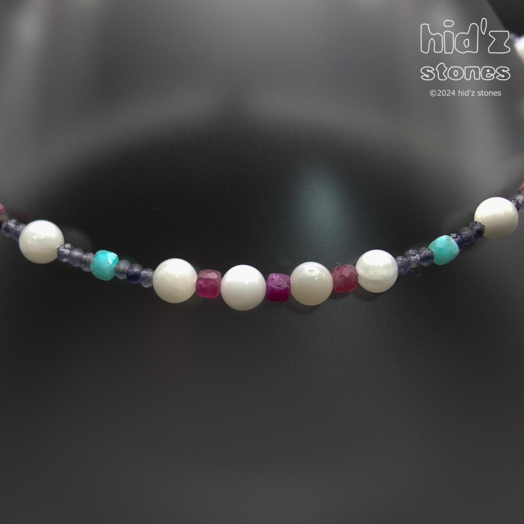 ◆一点もの天然石ネックレス:MSCm-010