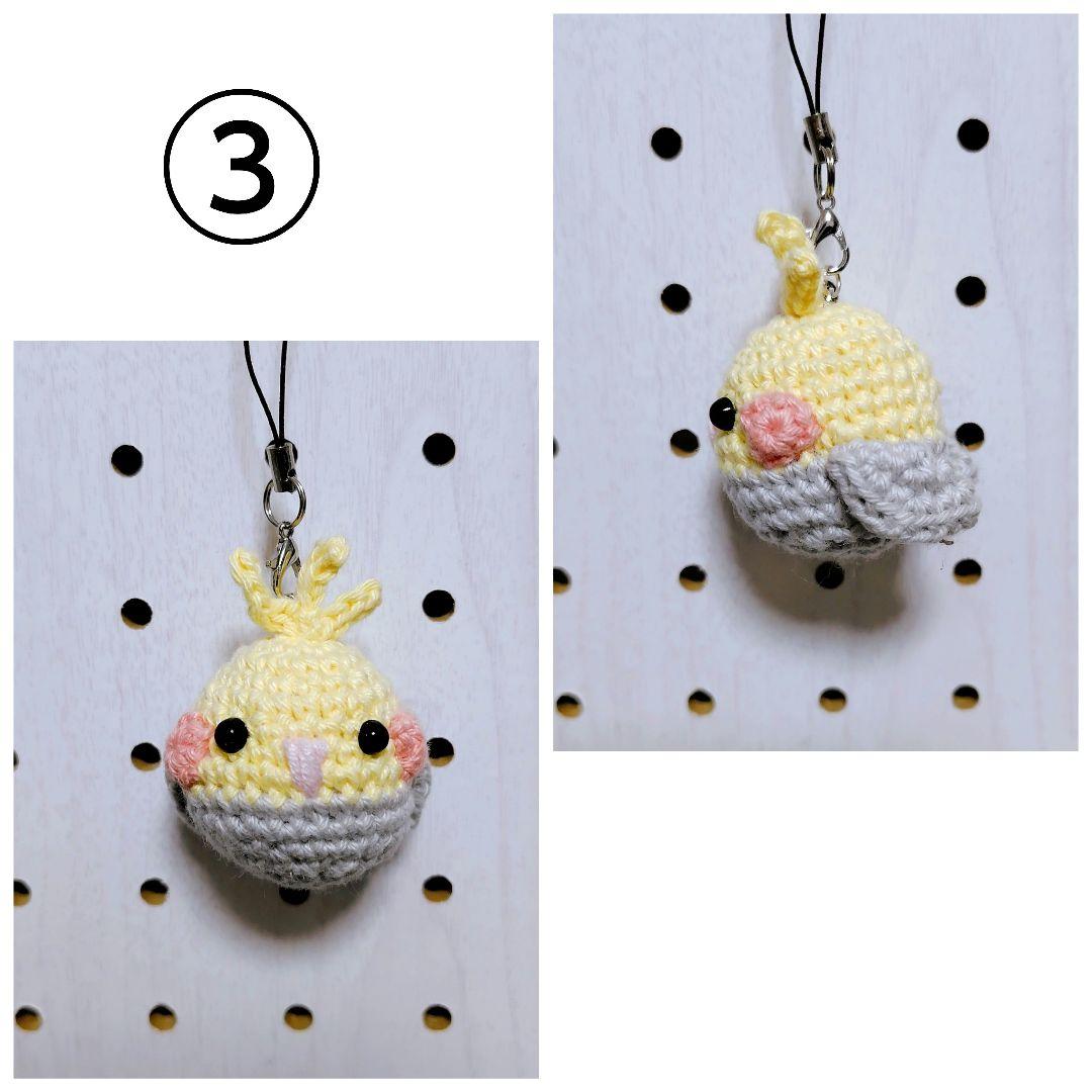 【あみぐるみ】 オカメインコのキーホルダーストラップ