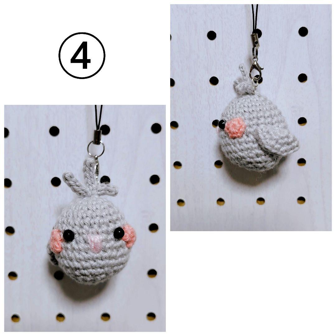 【あみぐるみ】 オカメインコのキーホルダーストラップ