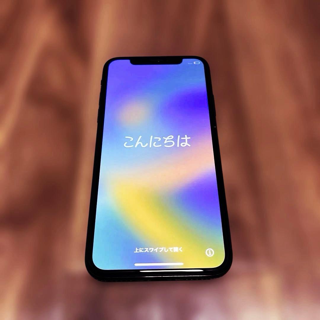 【超美品】Apple iPhoneX 256GB スペースグレイ SIMフリー