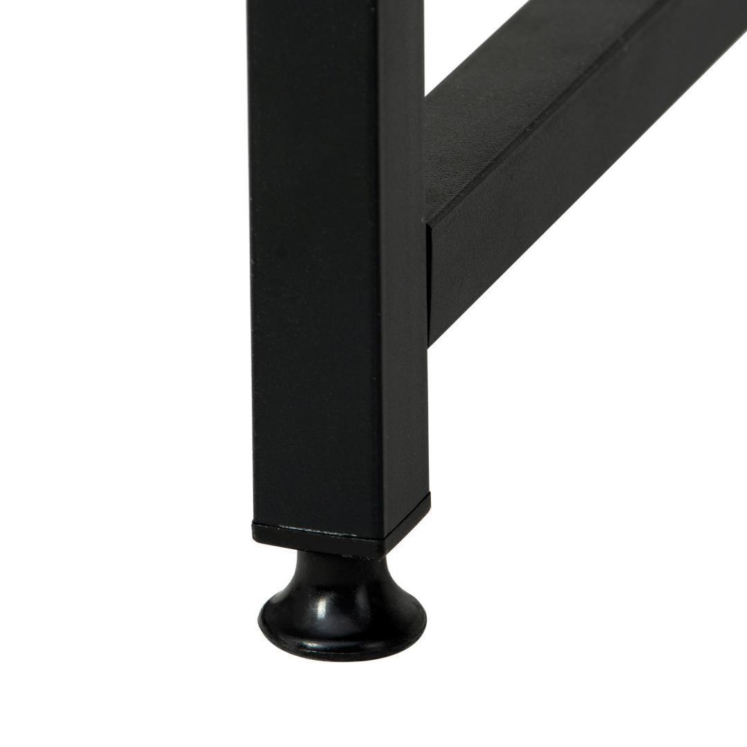 【ホワイト】パソコンデスク キャスター付きで移動可能ラック付きデスクワークデスク