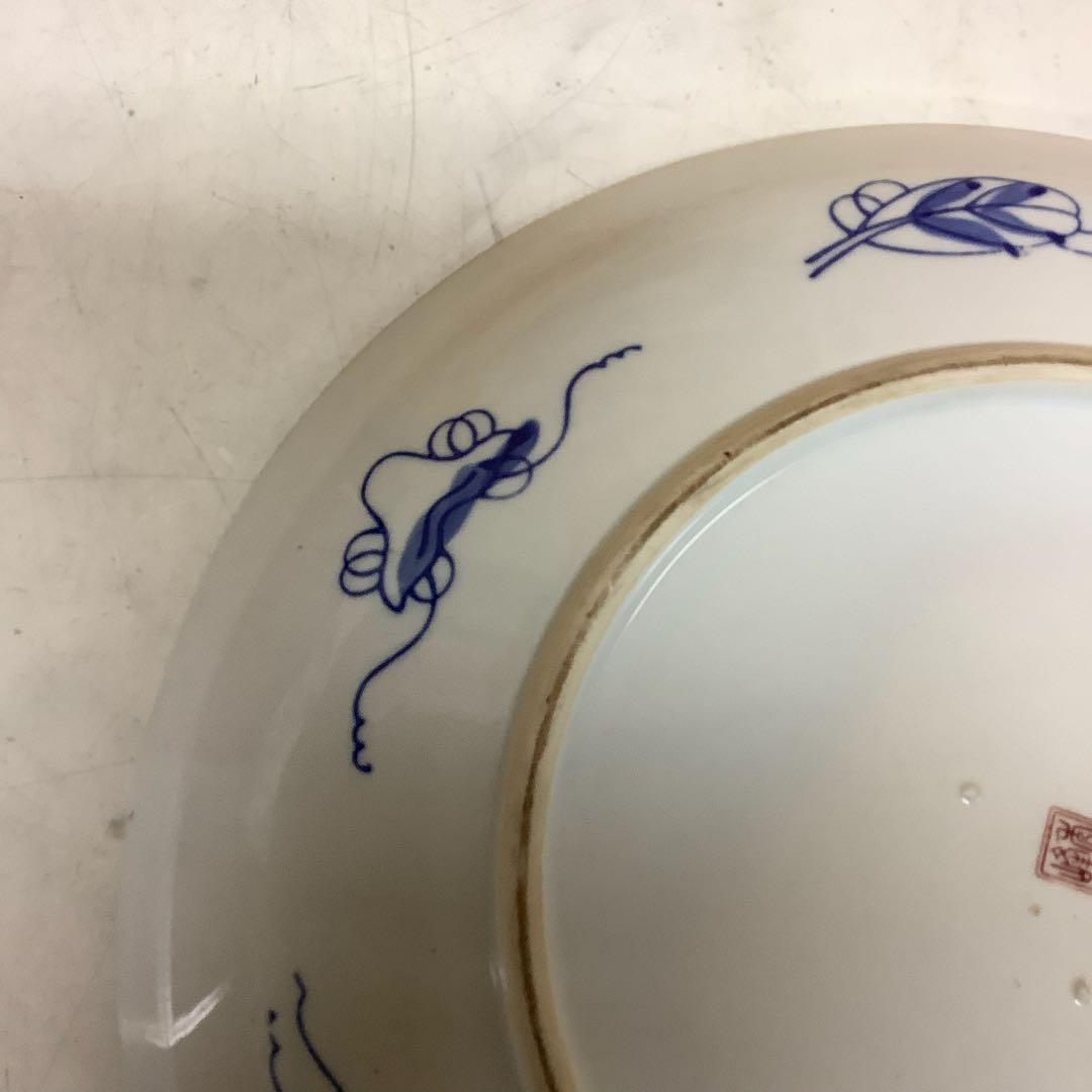 和柄古典文様大皿 飾皿 菊花松竹梅(Q-69)