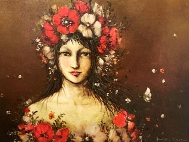 まとめ買い値引きあり❣️依田邦子◆創元会◆油彩Ｆ８号◆評価 １０.９万円／号