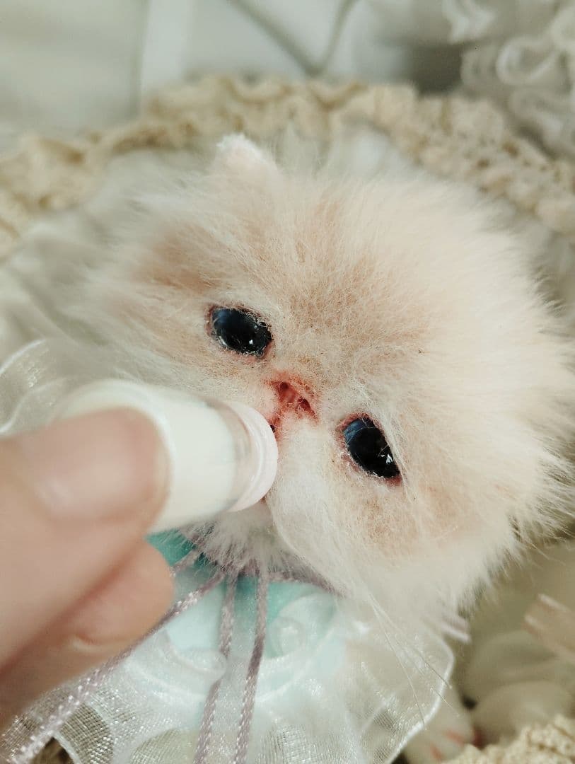 生後２週間♡双子子猫ちゃん♡お世話セット♡アートドール♡ぬいぐるみ♡