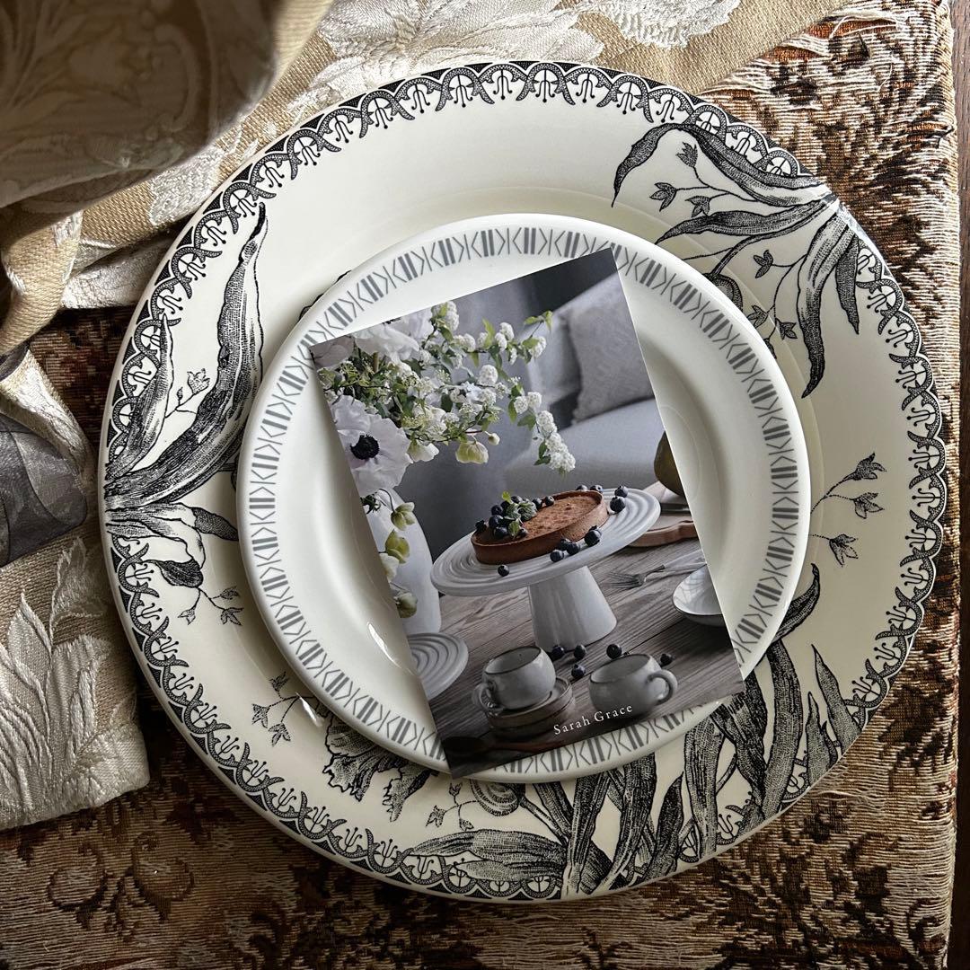 英国製 緑壺 【LLISED】英国旗ガーランドプレート