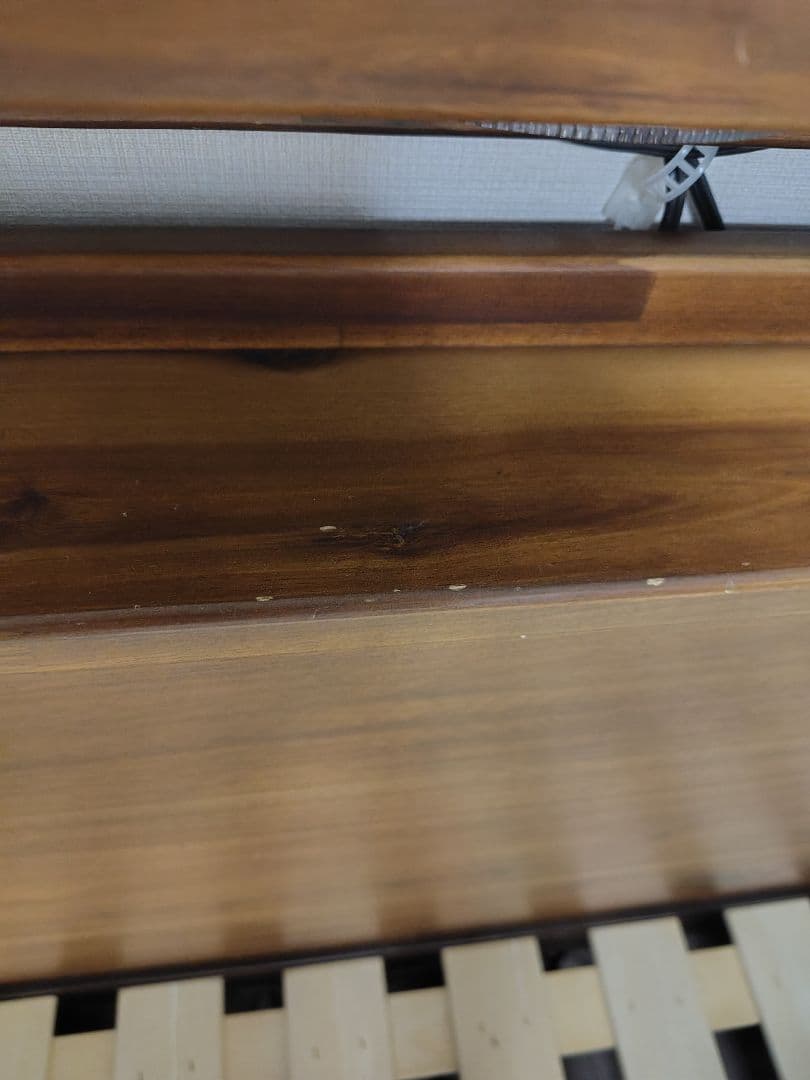 ニトリグランツ 木製シングルベッドフレーム 宮付き すのこベッド