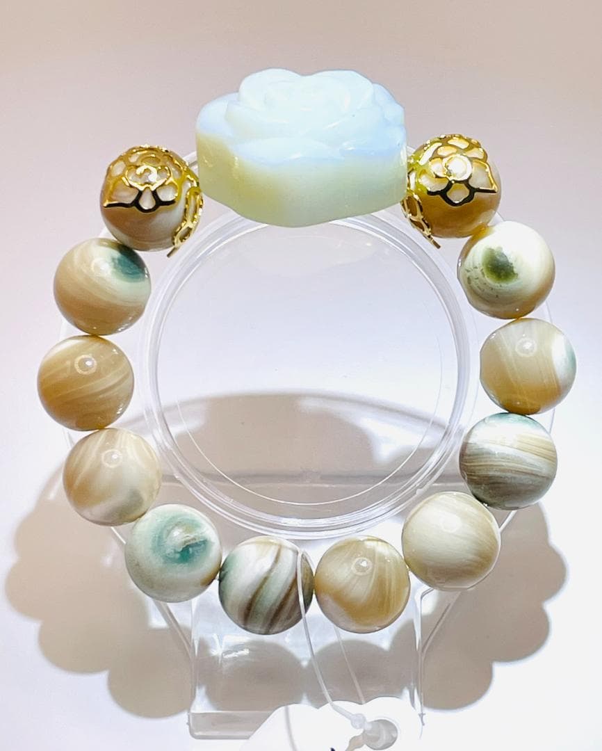 【薔薇(オパール)/夜光貝】内径約16cm 浄化済み No,443