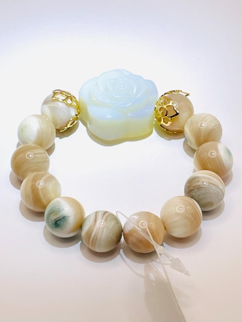 【薔薇(オパール)/夜光貝】内径約16cm 浄化済み No,443