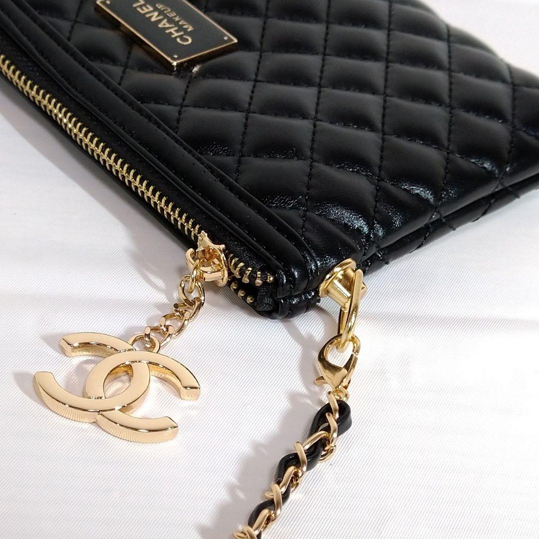 CHANEL マトラッセ調 ポーチ ギフト品 チェーン シャネル ショルダー