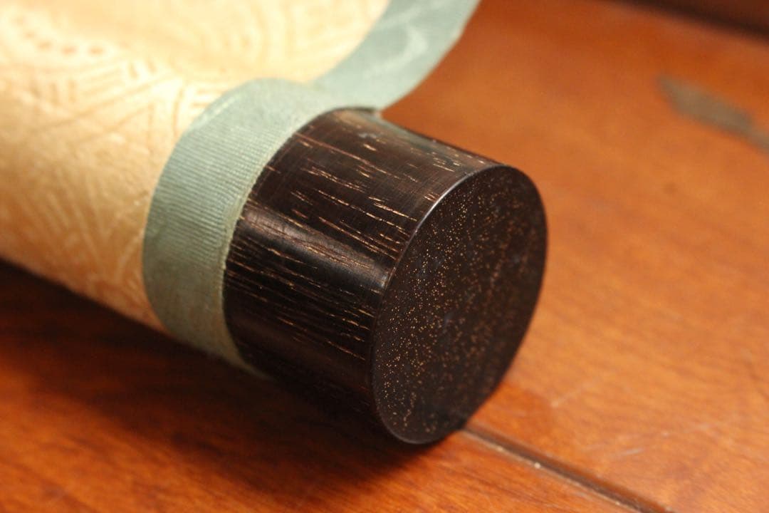 No5515 掛軸　在銘　持明院基哲　五行書　紙本　共箱　書　古美術　送料無料