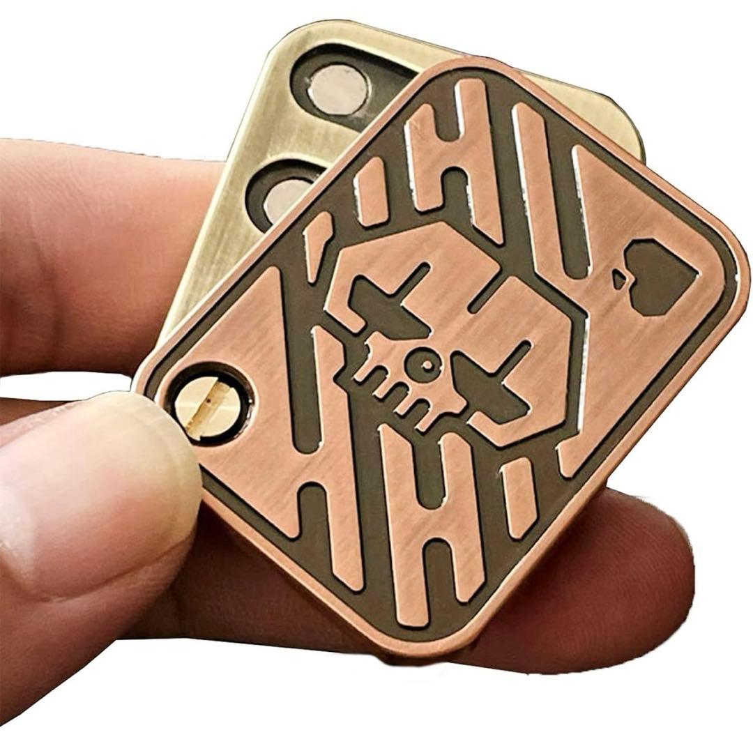 スカル　ポーカー　スタイル　マグネティック　プッシュ　スライダー